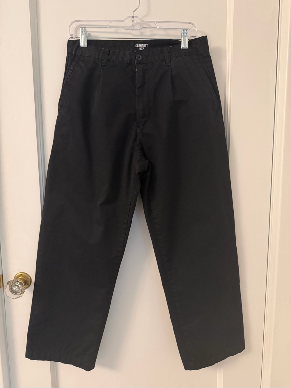 Carhartt WIP Black Straight-Leg Chino Pants